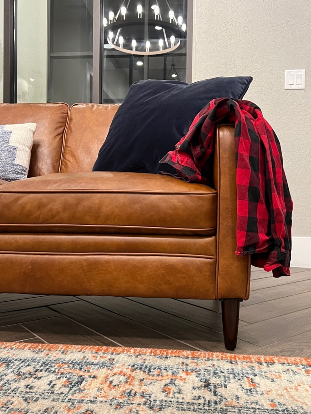 Buffalo Plaid Flannel Shirt G.H. Bass | Red Black Cozy Lodge Style - Picture 2 of 2